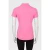 Pink logo polo