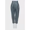 Leather banana trousers