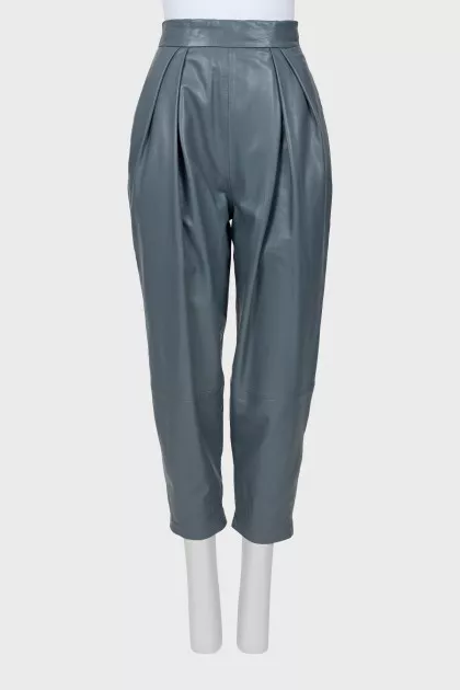 Leather banana trousers