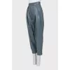 Leather banana trousers