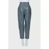 Leather banana trousers