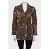 Double-breasted jacket in floral print