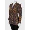 Double-breasted jacket in floral print