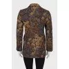 Double-breasted jacket in floral print