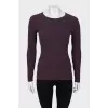 Ribbed cashmere long sleeve