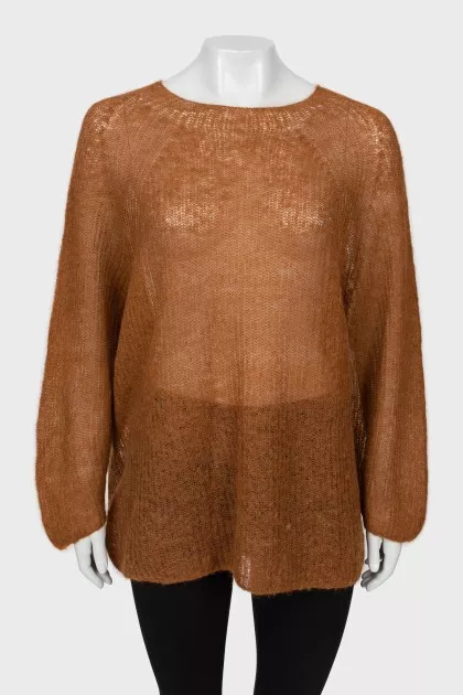 Oversized woven sweater