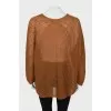 Oversized woven sweater