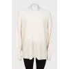 White oversized sweater