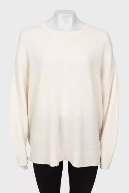White oversized sweater