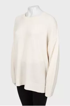 White oversized sweater