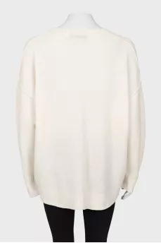 White oversized sweater