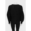 Wool sweater with puff sleeves