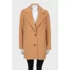 Beige cropped coat