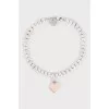 Silver bracelet with heart pendant