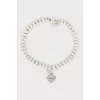 Silver bracelet with heart pendant