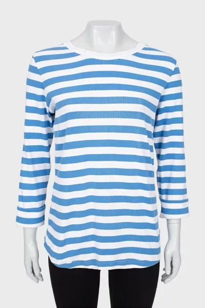 Striped long sleeve with 3/4 sleeves