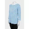 Striped long sleeve with 3/4 sleeves