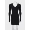 Mini dress with raised seams