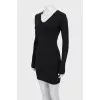 Mini dress with raised seams