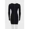 Mini dress with raised seams