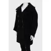 Double-breasted velor coat
