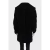 Double-breasted velor coat