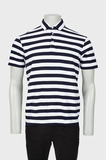 Men's striped polo shirt