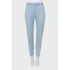 Mid-waist blue trousers