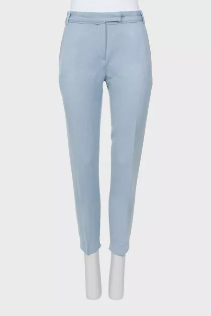 Mid-waist blue trousers