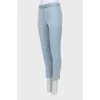 Mid-waist blue trousers