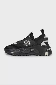 Two-tone chunky sneakers