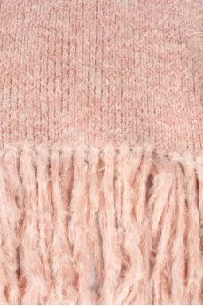 Knitted scarf with fringe