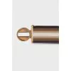 Textile belt with gold buckle