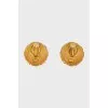 Gold clip-on earrings