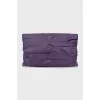 Textile clutch with drapery