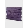 Textile clutch with drapery