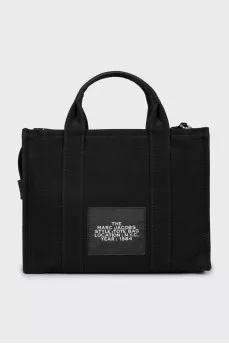 Black textile tote bag