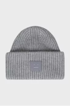 Men's wool hat with logo