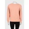 Pink sweatshirt with brand logo