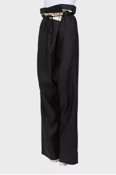 Straight trousers with accent waist