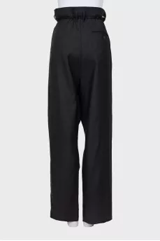 Straight trousers with accent waist