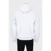 Men's hoodie with red print