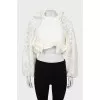 Lace blouse with voluminous sleeves
