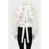 Lace blouse with voluminous sleeves