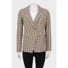 Checkered jacket with gold buttons