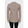 Checkered jacket with gold buttons