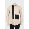 Men's two-tone straight-fit shirt