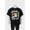Men's black loose fit T-shirt