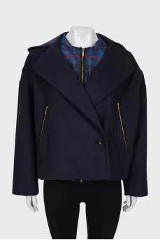 Cropped coat with inner vest