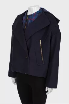 Cropped coat with inner vest